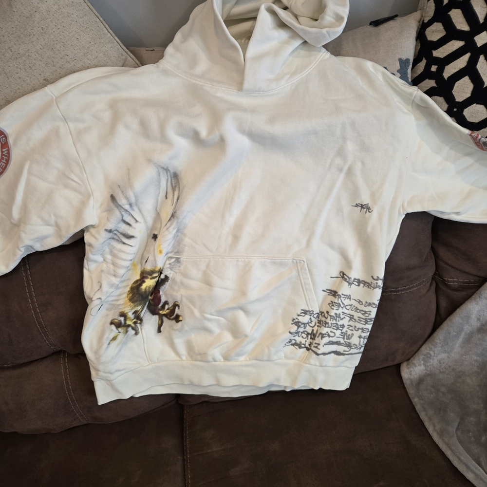 Cactus Jack by Travis Scott Cream Graphic Hoodie - Picture 4 of 14
